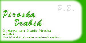 piroska drabik business card